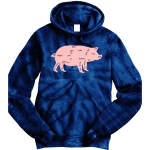 Pig Pork Bacon Chart Tie Dye Hoodie