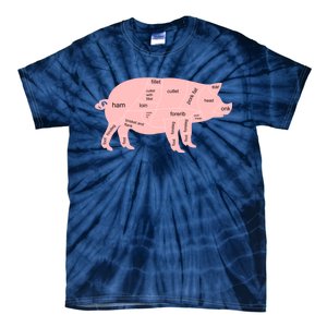 Pig Pork Bacon Chart Tie-Dye T-Shirt