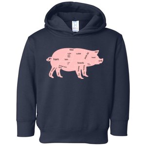 Pig Pork Bacon Chart Toddler Hoodie