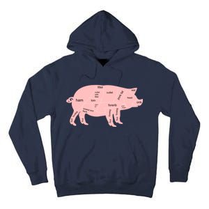 Pig Pork Bacon Chart Tall Hoodie