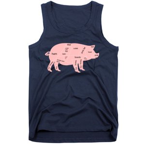 Pig Pork Bacon Chart Tank Top