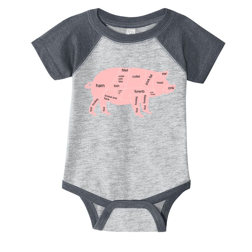 Pig Pork Bacon Chart Infant Baby Jersey Bodysuit