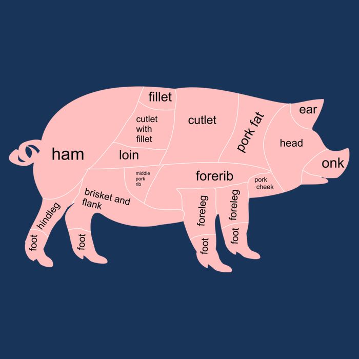 Pig Pork Bacon Chart Infant Baby Jersey Bodysuit