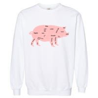Pig Pork Bacon Chart Garment-Dyed Sweatshirt