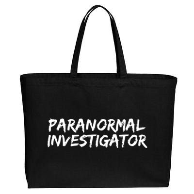 Paranormal Investigator Ghost Hunting Evp Halloween Cotton Canvas Jumbo Tote