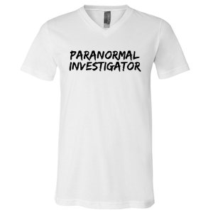 Paranormal Investigator Ghost Hunting Evp Halloween V-Neck T-Shirt