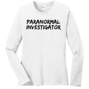 Paranormal Investigator Ghost Hunting Evp Halloween Ladies Long Sleeve Shirt