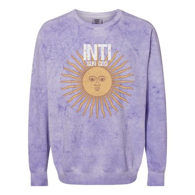 Pregiftcolumbus Inca Gift Inti Sun God Colorblast Crewneck Sweatshirt