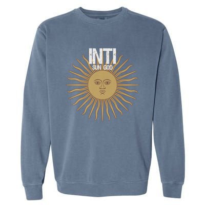 Pregiftcolumbus Inca Gift Inti Sun God Garment-Dyed Sweatshirt