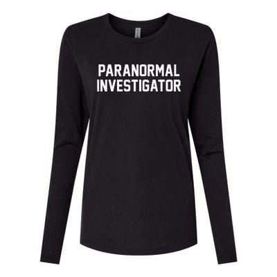 Paranormal Investigator Ghost Hunting Halloween Womens Cotton Relaxed Long Sleeve T-Shirt