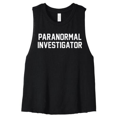 Paranormal Investigator Ghost Hunting Halloween Women's Racerback Cropped Tank