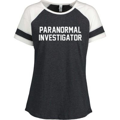 Paranormal Investigator Ghost Hunting Halloween Enza Ladies Jersey Colorblock Tee