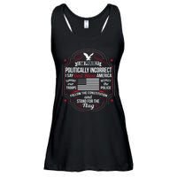 Politically Incorrect God Bless America Conservative Ladies Essential Flowy Tank