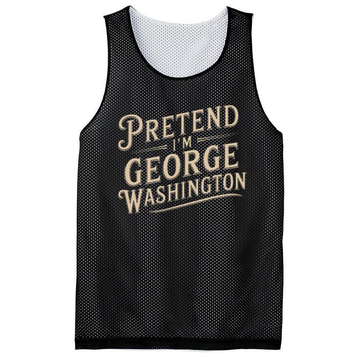 Pretend IM George Washington Vintage Halloween Costume Mesh Reversible Basketball Jersey Tank