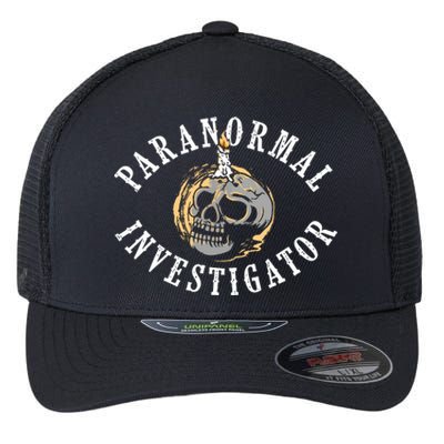 Paranormal Investigator Ghost Hunting Phantom Halloween Flexfit Unipanel Trucker Cap