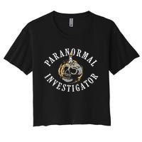 Paranormal Investigator Ghost Hunting Phantom Halloween Women's Crop Top Tee