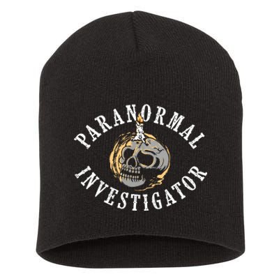 Paranormal Investigator Ghost Hunting Phantom Halloween Short Acrylic Beanie