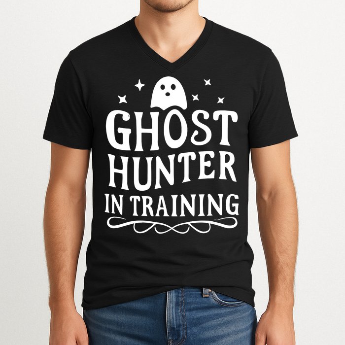 Paranormal Investigator Ghost Hunter In Training V-Neck T-Shirt