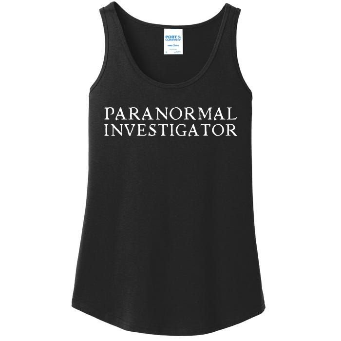 Paranormal Investigator Ghost Hunter Evp Halloween Ladies Essential Tank