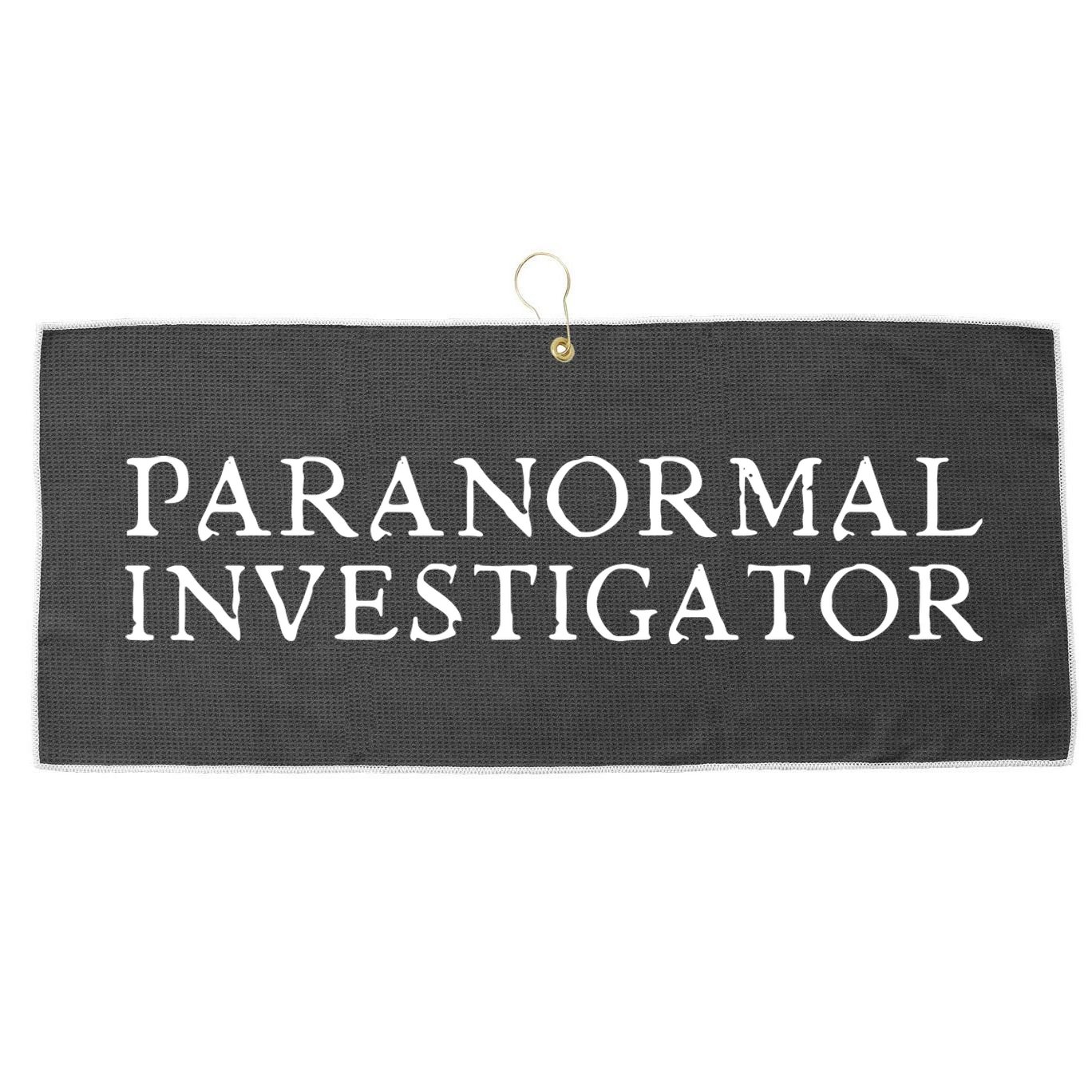 Paranormal Investigator Ghost Hunter Evp Halloween Large Microfiber Waffle Golf Towel
