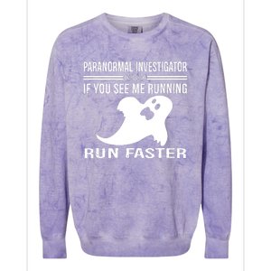 Paranormal Investigator Ghost Hunting Colorblast Crewneck Sweatshirt