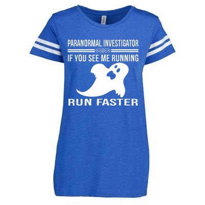 Paranormal Investigator Ghost Hunting Enza Ladies Jersey Football T-Shirt