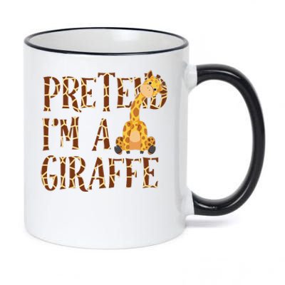 Pretend IM Giraffe Halloween 11oz Black Color Changing Mug