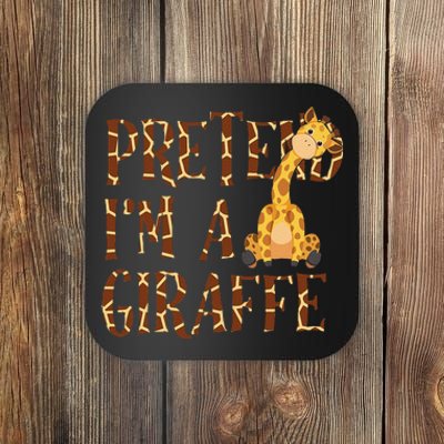 Pretend IM Giraffe Halloween Coaster