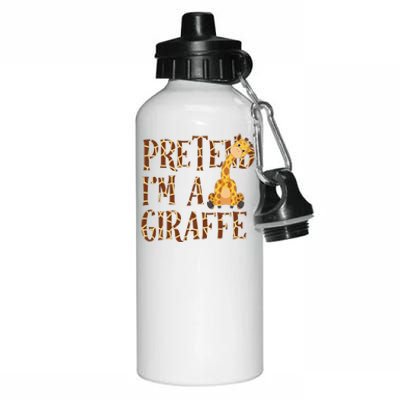 Pretend IM Giraffe Halloween Aluminum Water Bottle