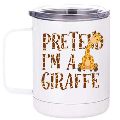 Pretend IM Giraffe Halloween 12 oz Stainless Steel Tumbler Cup