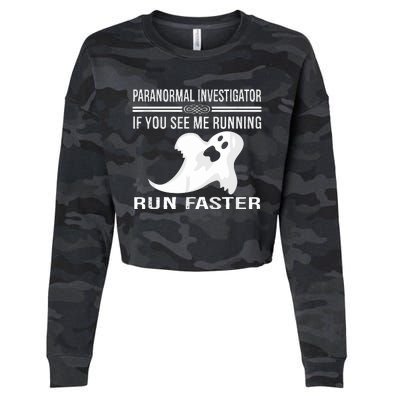 Paranormal Investigator Ghost Hunting Cropped Pullover Crew