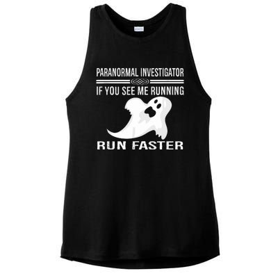 Paranormal Investigator Ghost Hunting Ladies PosiCharge Tri-Blend Wicking Tank