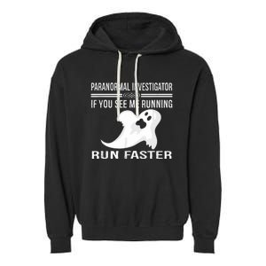 Paranormal Investigator Ghost Hunting Garment-Dyed Fleece Hoodie