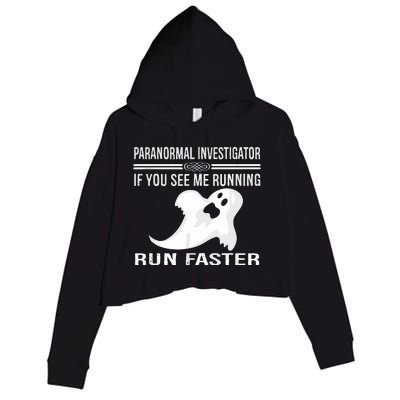 Paranormal Investigator Ghost Hunting Crop Fleece Hoodie