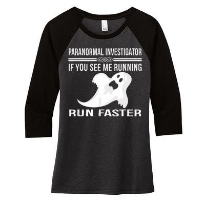 Paranormal Investigator Ghost Hunting Women's Tri-Blend 3/4-Sleeve Raglan Shirt