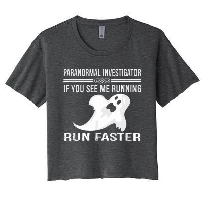 Paranormal Investigator Ghost Hunting Women's Crop Top Tee