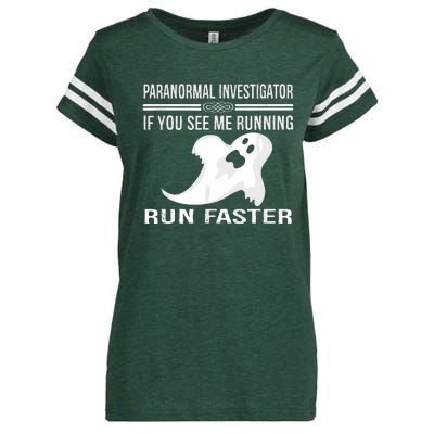 Paranormal Investigator Ghost Hunting Enza Ladies Jersey Football T-Shirt