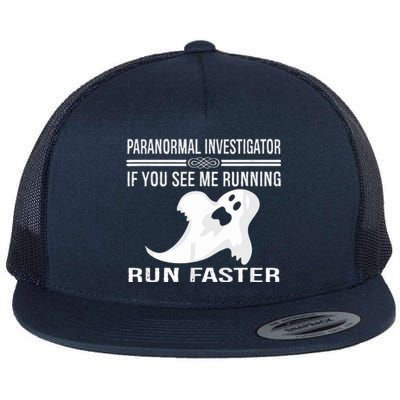 Paranormal Investigator Ghost Hunting Flat Bill Trucker Hat