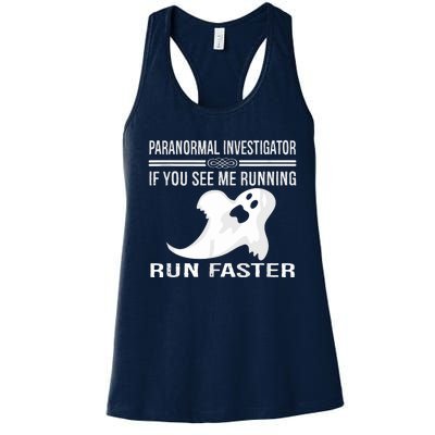 Paranormal Investigator Ghost Hunting Women's Racerback Tank