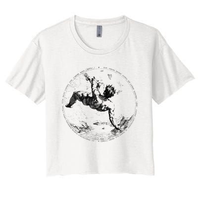 Phaeton Icarus Greek Mythology Goth Aesthetic Women's Crop Top Tee