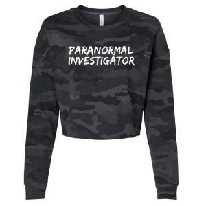 Paranormal Investigator Ghost Hunting EVP Halloween Cropped Pullover Crew