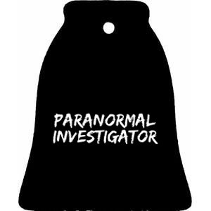 Paranormal Investigator Ghost Hunting EVP Halloween Ceramic Bell Ornament