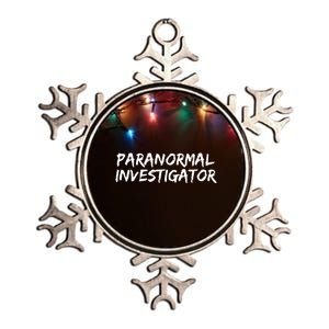 Paranormal Investigator Ghost Hunting EVP Halloween Metallic Star Ornament