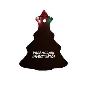 Paranormal Investigator Ghost Hunting EVP Halloween Ceramic Tree Ornament