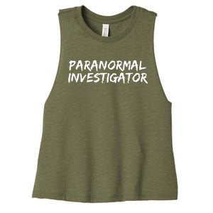 Paranormal Investigator Ghost Hunting EVP Halloween Women's Racerback Cropped Tank