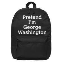 Pretend IM George Washington Costume Halloween History 16 in Basic Backpack