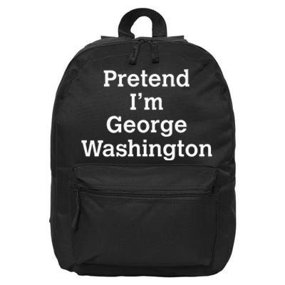 Pretend IM George Washington Costume Halloween History 16 in Basic Backpack