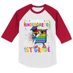 Pop It Goodbye Kindergarten Hello 1St Grade Graduation Great Gift Kids Colorblock Raglan Jersey