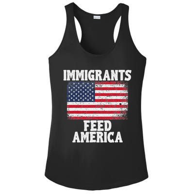 Pro Immigration Gift Immigrants Feed America Ladies PosiCharge Competitor Racerback Tank