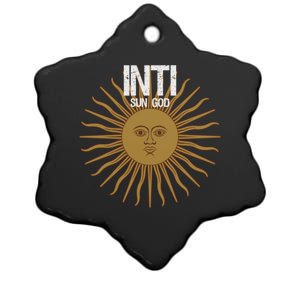 Pregiftcolumbus Inca Gift Inti Sun God Ceramic Star Ornament